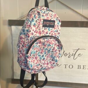 JanSport Pink and Blue Bag Floral Print Accessory